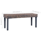 Kubu Rattan Eettafelbank voor een Natuurlijke en Stijlvolle Interieur Look - Grijs - Keuken- & eettafelbanken
