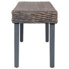 Kubu Rattan Eettafelbank voor een Natuurlijke en Stijlvolle Interieur Look - Grijs - Keuken- & eettafelbanken