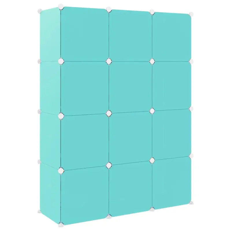 Kubusopbergkast voor kinderen met waterbestendige kunststofpanelen - Groen / 110 x 36.5 x 143.5 cm / 1 - Schoenenrekken