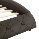 Kunstleren bedframe met golfontwerp voor een moderne slaapkamer - Grijs / 90 x 200 cm - Bedden & bedframes