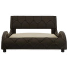 Kunstleren bedframe met golfontwerp voor een moderne slaapkamer - Grijs / 90 x 200 cm - Bedden & bedframes