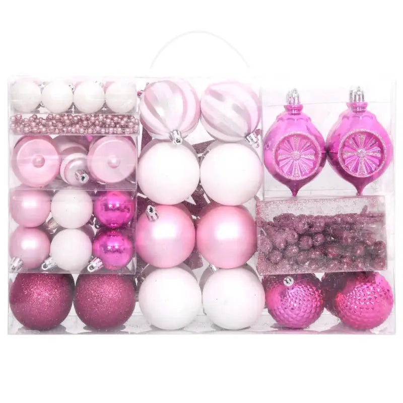 Kunststof kerstballen voor een glanzende feestdagenversiering - Roze / 1 - Decoratie voor feestdagen