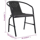 Kunststof rattan tuinstoelen voor buiten relaxen en dineren - Tuinstoelen