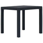 Kunststoffen tuintafel in rattan-look voor buitengebruik - Antraciet / 79 x 79 x 72 cm / 1 - Tuintafels