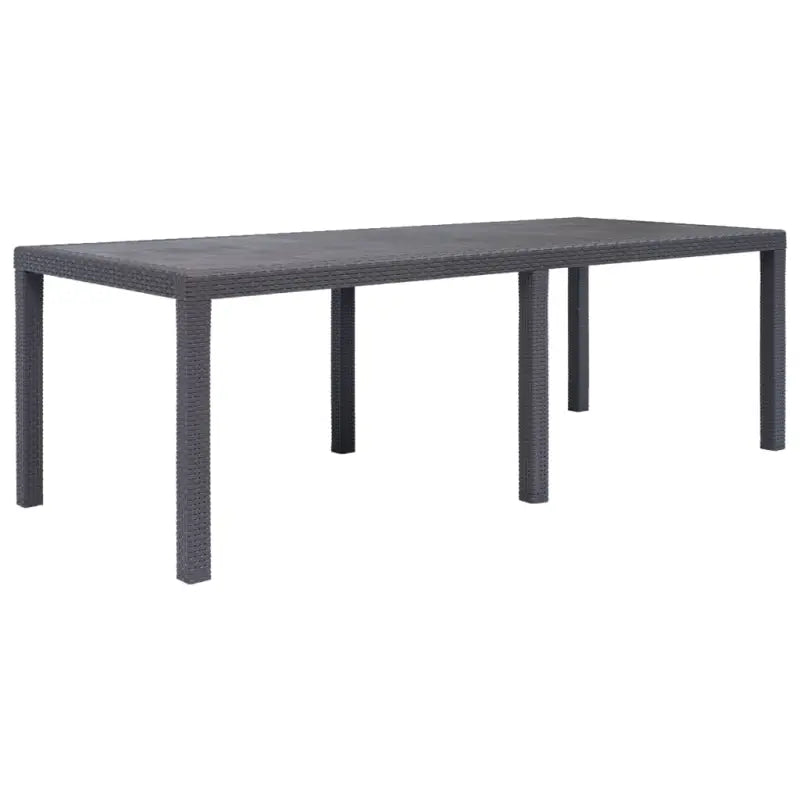 Kunststoffen tuintafel in rattan-look voor buitengebruik - Bruin / 220 x 90 x 72 cm / 1 - Tuintafels