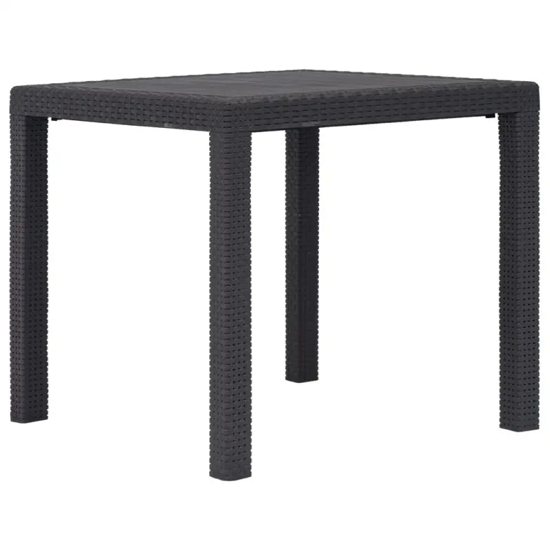 Kunststoffen tuintafel in rattan-look voor buitengebruik - Bruin / 79 x 79 x 72 cm / 1 - Tuintafels