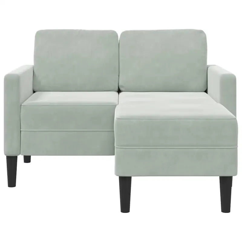 L-vormige bank met fluweel en massief hout voor stijl en comfort - Banken