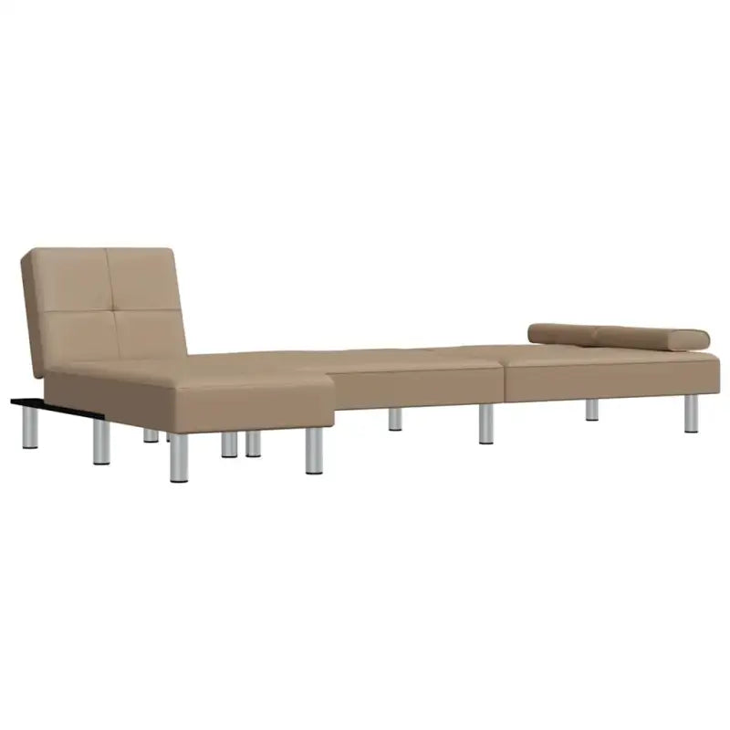 L-vormige slaapbank met chaise longue en hoge voet voor optimale ruimtegebruik - Banken
