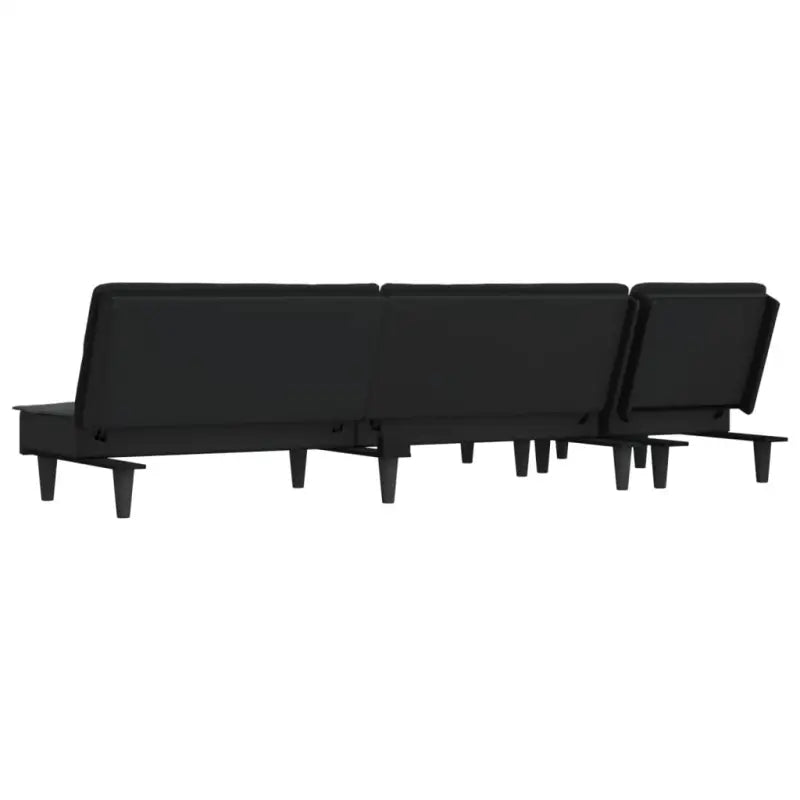 L vormige slaapbank met chaise longue en hoogte voet voor compacte ruimtes - Donkergrijs - Banken