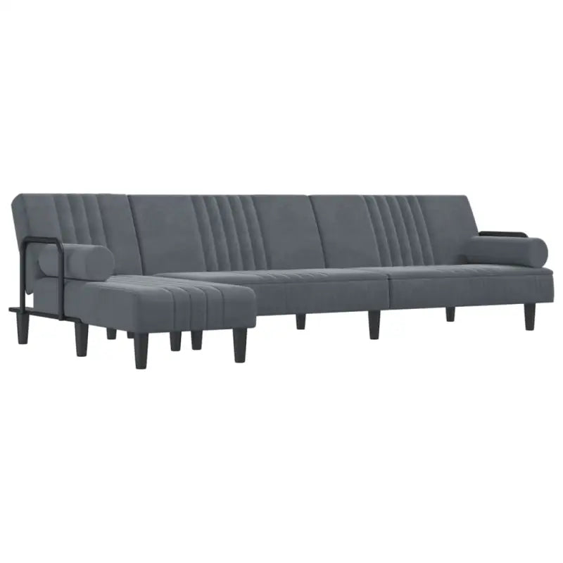 L-vormige slaapbank met chaise longue en hoogte voet voor compacte ruimte - Banken