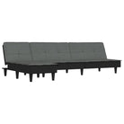 L vormige slaapbank met chaise longue en hoogte voet voor compacte ruimtes - Donkergrijs - Banken
