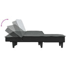 L vormige slaapbank met chaise longue en hoogte voet voor compacte ruimtes - Donkergrijs - Banken
