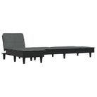 L vormige slaapbank met chaise longue en hoogte voet voor compacte ruimtes - Donkergrijs - Banken
