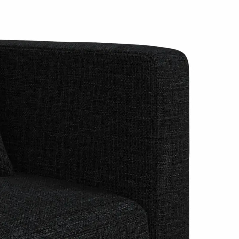 L-vormige slaapbank met chaise longue en hoogte voet voor kleine ruimtes - Zwart - Banken