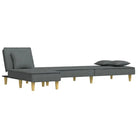 L-vormige slaapbank met chaise longue en ideale totale afmetingen - Donkergrijs - Banken