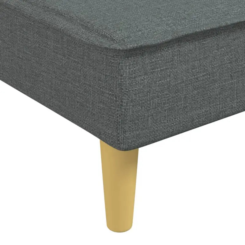 L-vormige slaapbank met chaise longue en ideale totale afmetingen - Donkergrijs - Banken