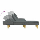 L-vormige slaapbank met chaise longue en ideale totale afmetingen - Donkergrijs - Banken