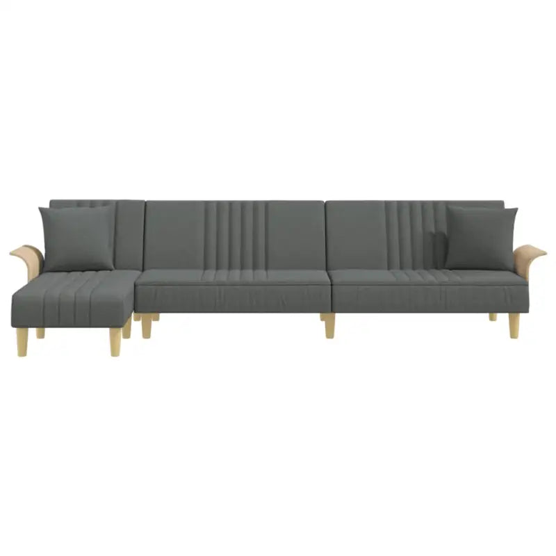 L-vormige slaapbank met chaise longue en totale afmetingen - Banken