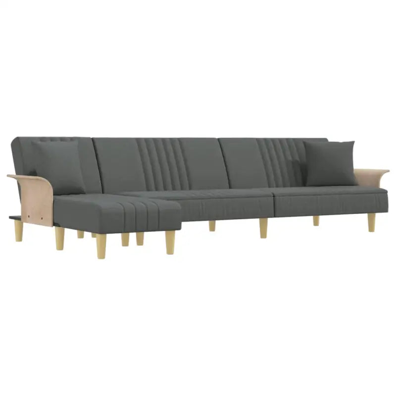 L-vormige slaapbank met chaise longue en totale afmetingen - Banken