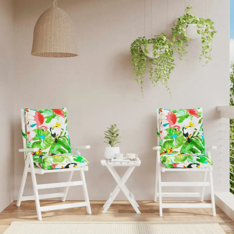 Lage rug stoelkussens van oxford stof voor een frisse buitenruimte - Multikleur / 2 / with 2 elastic straps