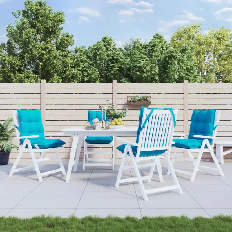 Lage rug stoelkussens van oxford stof voor een frisse buitenruimte - Turquoise / 4 / with 2 elastic straps