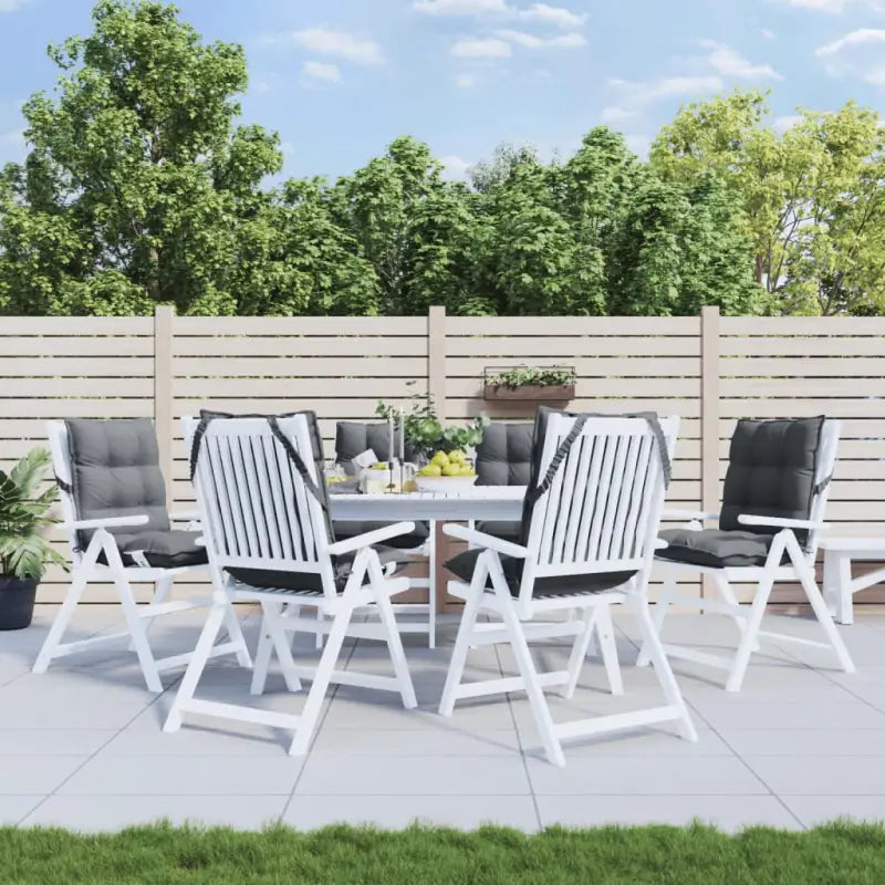 Lage rug stoelkussens van oxford stof voor een frisse buitenruimte - Antraciet / 6 / with 2 elastic straps