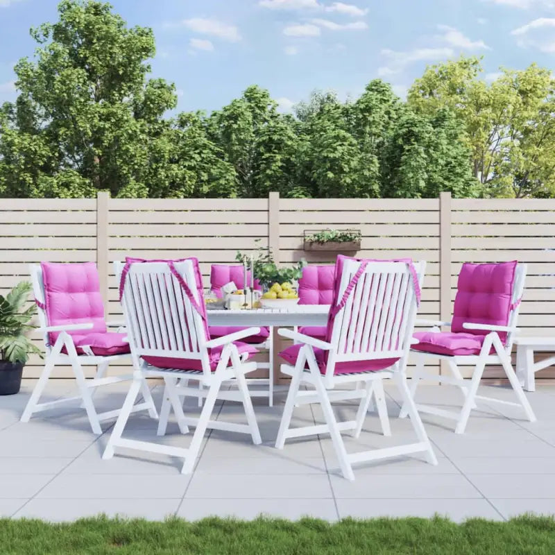 Lage rug stoelkussens van oxford stof voor een frisse buitenruimte - Roze / 6 / with 2 elastic straps - Stoelkussens
