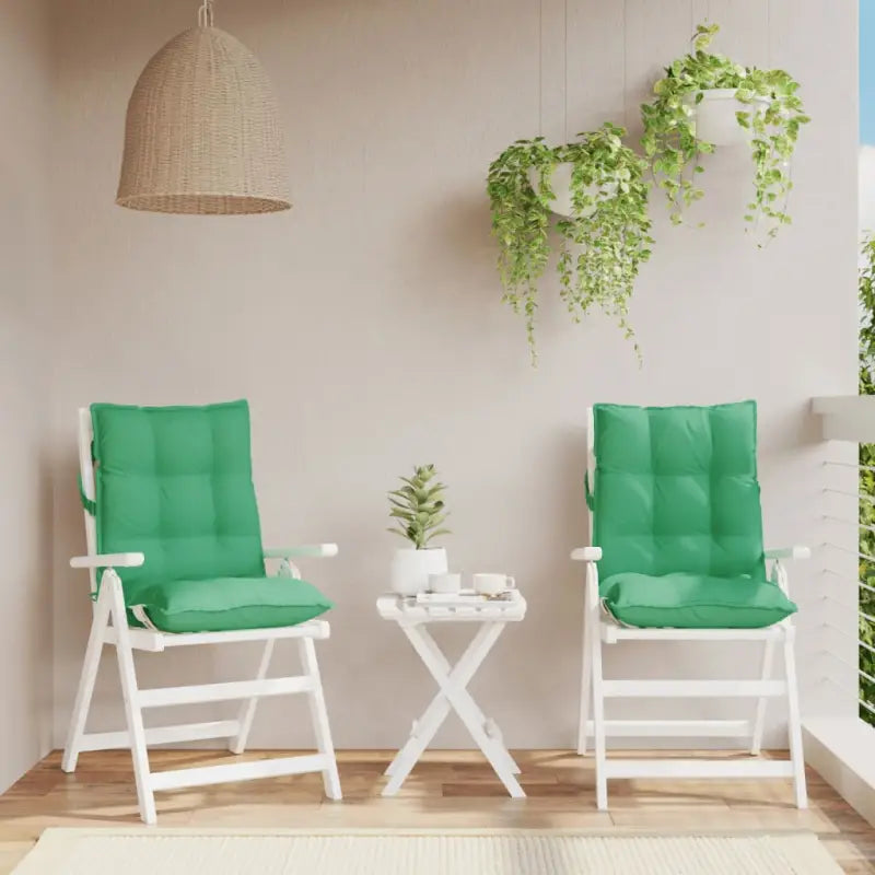 Lage rug stoelkussens van oxford stof voor een frisse buitenruimte - Groen / 2 / with 2 elastic straps - Stoelkussens