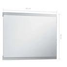 LED-badkamerspiegel levering bevat heldere verlichting en stijlvol ontwerp - 80 x 60 cm / 1 - Spiegels