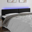LED Hoofdbord en Voetbord in Kunstleer voor de Slaapkamer - Zwart / 160 x 5 x 78/88 cm / 1 - Hoofdborden en voetborden