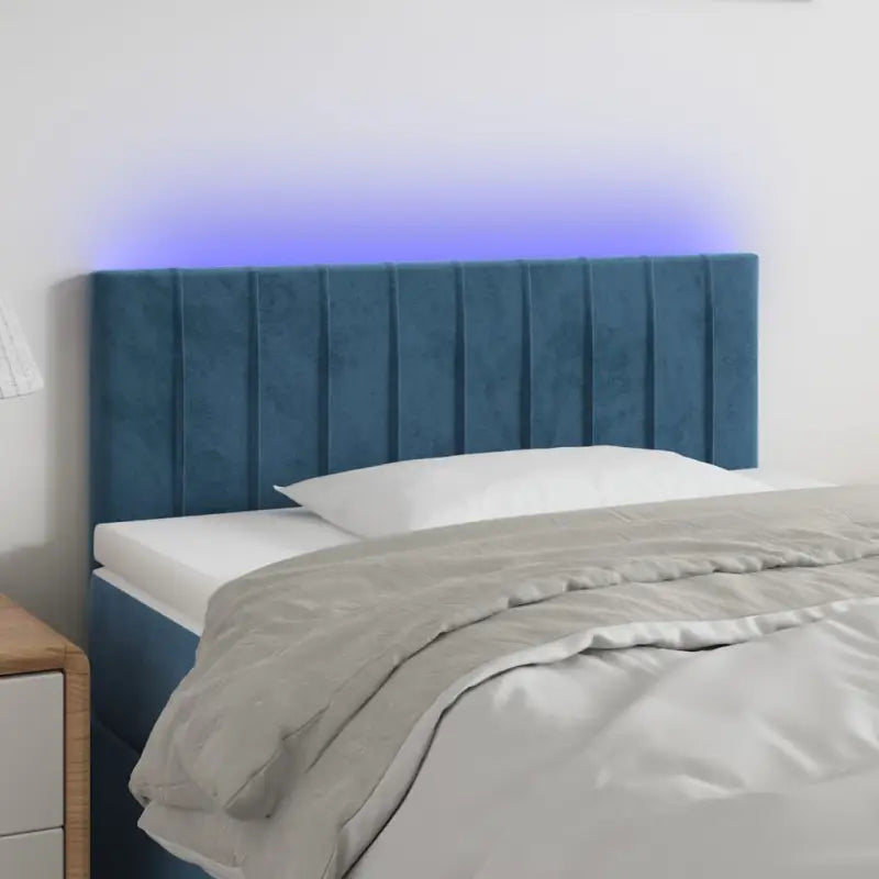 LED Hoofdbord voor een moderne slaapkamer uitstraling - Donkerblauw / 80 x 5 x 78/88 cm / 1 - Hoofdborden en voetborden