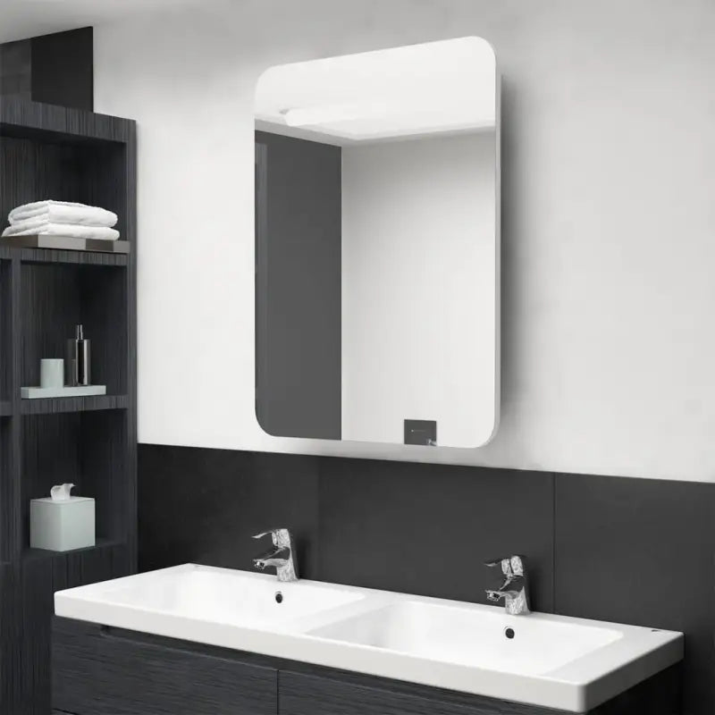 LED Wandspiegelkast voor een moderne en gezellige badkamer sfeer - Glanzend wit / 1 - Badkamerkaptafels