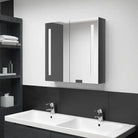 LED-Wandspiegelkast voor een moderne en sfeervolle badkamer - Glanzend grijs / 62 x 14 x 60 cm / 1 - Badkamerkaptafels