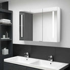 LED-Wandspiegelkast voor een moderne en sfeervolle badkamer - Glanzend wit / 89 x 14 x 62 cm / 1 - Badkamerkaptafels