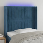 Leslicht hoofdeinde en voetbord voor een moderne slaapkamer - Donkerblauw / 103 x 16 x 118/128 cm / 1 - Hoofdborden