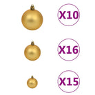Levendige kunstkerstboom met realistische PVC takken - Kerstbomen