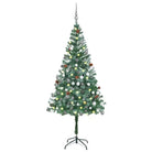 Levensechte Kerstboom met Aanpasbare Takken en Witte Uiteinden - Kerstbomen