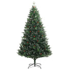 Levensechte kunstkerstboom met rode bessen en automatische takken - Kerstbomen