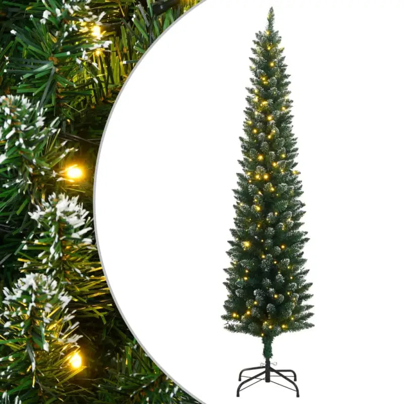 Levensechte smalle kunstkerstboom met volle uitstraling - 150 cm / 1 / met LED - Kerstbomen