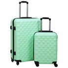 Levering bevat stevige ABS koffer set voor reizen en vakanties - Mintgroen / 1 / 4 - Koffers