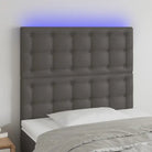 Lichtgevend Hoofdbord en Voetbord in Modern Kunstleer - Grijs / 100 x 5 x 118/128 cm / 1 - Hoofdborden en voetborden