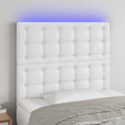 Lichtgevend Hoofdbord en Voetbord in Modern Kunstleer - Wit / 100 x 5 x 118/128 cm / 1 - Hoofdborden en voetborden