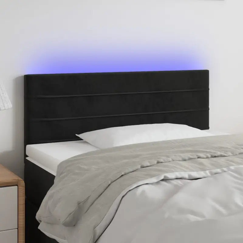 Lichtgevend hoofdbord en voetbord voor een moderne slaapkamer - Zwart / 100 x 5 x 78/88 cm / 1 - Hoofdborden