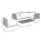 Lichtgewicht loungeset met halfrond PE-rattan en comfortabele afmetingen - Tuinsets