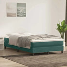 Lichtgrijs bed met multiplex lattenbodem en zacht fluweel materiaal - Donkergroen / 120 x 210 cm / 25 cm - Bedden &