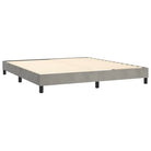 Lichtgrijs bed met multiplex lattenbodem en zacht fluweel materiaal - Bedden & bedframes