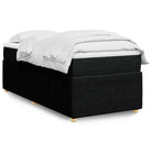 Lichtgrijs boxspringbed met ademend vermogen en duurzaam polyestermateriaal - Zwart / 80 x 200 cm - Bedden & bedframes