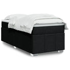Lichtgrijs boxspringbed met ademend vermogen en duurzame vulling - Zwart / 90 x 200 cm - Bedden & bedframes