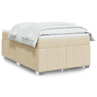 Lichtgrijs boxspringbed met ademend vermogen en duurzame vulling - Crème / 120 x 190 cm - Bedden & bedframes
