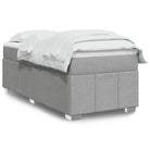 Lichtgrijs boxspringbed met ademend vermogen en duurzame vulling - Lichtgrijs / 80 x 200 cm - Bedden & bedframes